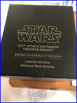 Master Replicas Star Wars 1/1 212th Attack Battalion Trooper Prop Helmet NEW MIB