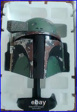 Master Replicas Star Wars Boba Fett Signature Edition Helmet SW-156SE Complete