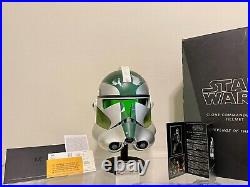 Master Replicas Star Wars Clone Commander Gree Life-Size Helmet Limited #316/500