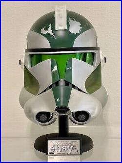 Master Replicas Star Wars Clone Commander Gree Life-Size Helmet Limited #316/500