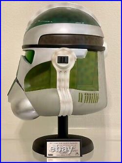 Master Replicas Star Wars Clone Commander Gree Life-Size Helmet Limited #316/500