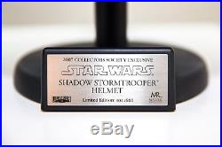 Master Replicas Star Wars Shadow Stormtrooper Helmet 11 Low Number Not EFX Rare