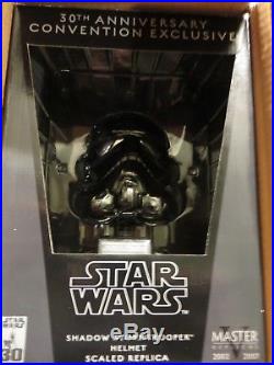 Master Replicas Star Wars Shadow Stormtrooper Helmet. 45 Scale Mib Convention Ex