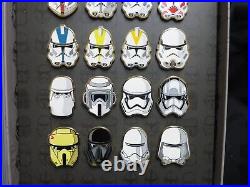 NEW 2017 Disney Star Wars Stormtrooper Helmet Pin Set of 20 LE500