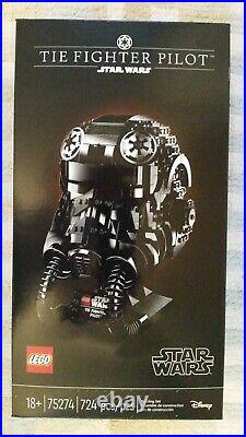 NEW LEGO Star Wars TIE Fighter Pilot Helmet Building Kit 75274 (724 Pieces)