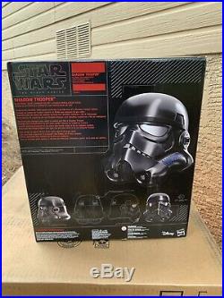 NEW Star Wars Shadow Trooper Stormtrooper Electronic Helmet Black Series Rare