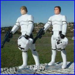 NICE REPRO Han &Luke Stormtrooper withHelmet & Weapons POTF 1985 Vintage Star War