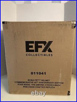 New EFX Boba Fett ESB 40th Anniversary Chrome Helmet LE Star Wars Sealed 139/250