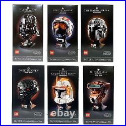 New Sealed 6 Lego Star Wars Helmets Lot 75304 75327 75328 75343 75350 75351