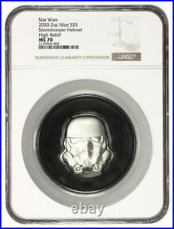 Niue 2020 Star Wars Stormtrooper Helmet $5 NGC MS70 (High Relief)