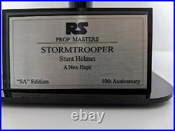RS Prop Masters Stormtrooper Stunt Helmet 10TH ANNIVERSARY EDITION