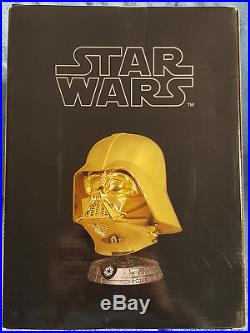 Rare 2009 Gentle Giant Premier Guild Club Gift Star Wars Gold Darth Vader Helmet