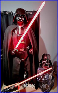 STAR WARS, Lifesize Darth Vader Statue, EFX Darth Vader Helmet, Master Lightsaber
