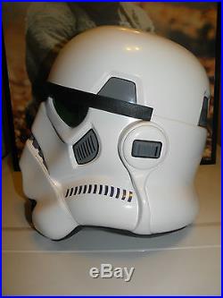 STAR WARS Stormtrooper EFX 1.1 Helmet & E-11 HyperFirm Blaster with12 Autographs +