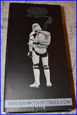 Sideshow Star Wars 1/6 Clone Trooper Deluxe Shiny, Phase 1 & 2 Helmets, NIB