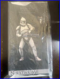 Sideshow Star Wars 1/6 Clone Trooper Deluxe Veteran, Phase 1 & 2 Helmets, SEALED