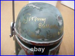 Star Wars 1997 Boba Fett Riddell Mini Helmet Signed by Jeremy Bulloch