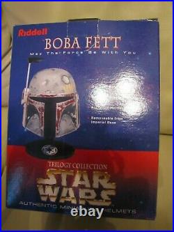 Star Wars 1997 Riddell Boba Fett Authentic Miniature Helmet Boxed
