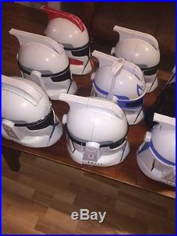 Star Wars 2008 Talking Helmet Lot Of 10 Darth Vader Storm Troopers More