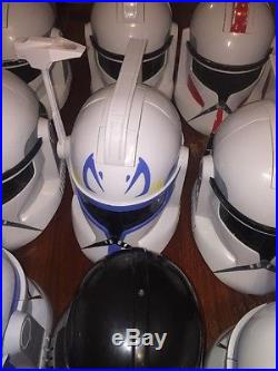 Star Wars 2008 Talking Helmet Lot Of 10 Darth Vader Storm Troopers More