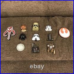 Star Wars 3D Magnet Lot 11 Helmets & Logos Boba Fett Darth Vader Death Star