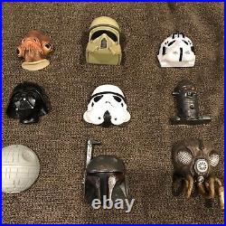 Star Wars 3D Magnet Lot 11 Helmets & Logos Boba Fett Darth Vader Death Star