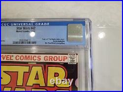 Star Wars #42 CGC 9.6 Comic (Marvel 1980) White pages 1st Boba Fett rare