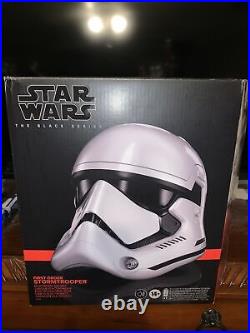 Star Wars BS First Order Stormtrooper Premium Electronic Helmet IN HAND