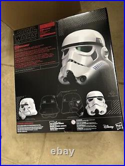 Star Wars Black Series Imperial Stormtrooper Elect Voice Helmet 2016 Mint