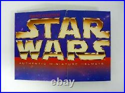 Star Wars Boba Fett Helmet Riddell Authentic 8 Trilogy Mini withCase & Box 1997