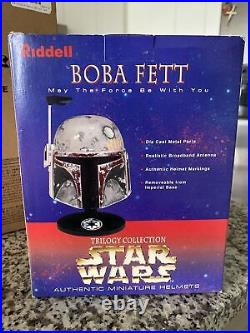 Star Wars Boba Fett Trilogy Die Cast Metal Miniature Helmet 8-inches