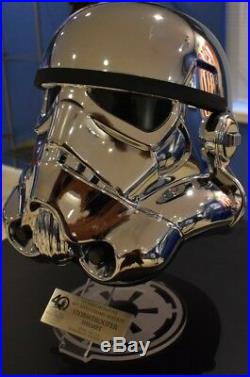 Star Wars EFX 40th Anniversary Chrome Plated Stormtrooper Helmet LE Exclusive