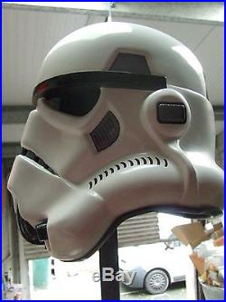 Star Wars Fibreglass Stormtrooper Helmet Anh Full Size With Inner Foam Fitted