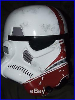 Star Wars Fibreglass Stormtrooper Incinerator Trooper Helmet Full Size + Padding