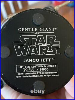 Star Wars Gentle Giant 2007 Jango Fett Limited Ed Mini Bust #7256/9000 No Helmet
