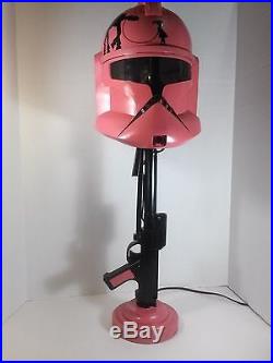 Star Wars LAMP Decor Storm Trooper Helmet stand Clone custom pink black room ar