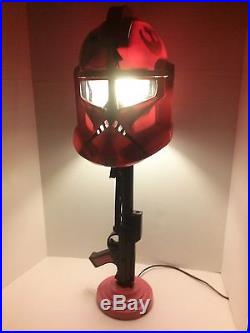 Star Wars LAMP Decor Storm Trooper Helmet stand Clone custom pink black room ar