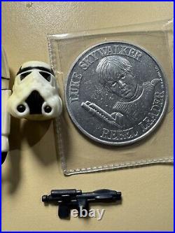 Star Wars Luke Skywalker Stormtrooper Disguise Last 17 POTF 1984 COMPLETE + COIN