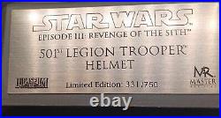 Star Wars Master Replicas 501st Legion Clone Helmet (Weathered) LIMITED EDITION