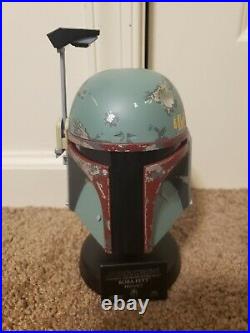 Star Wars Master Replicas Boba Fett Scaled Helmet Jeremy Bulloch Autographed