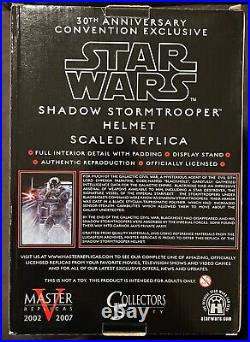 Star Wars Master Replicas Shadow Stormtrooper SW-355.45 Scaled Helmet RARE MINT