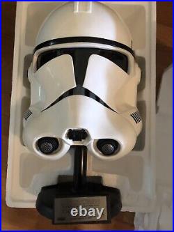 Star Wars Master Replicas Sw-144 Clone Trooper Helmet Bust Figure Statue