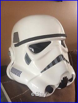 Star Wars Rogue One Fiberglas Stormtrooper 11 prop replica helmet and stand