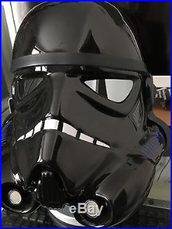 Star Wars Rogue One Stormtrooper Black Shadow Trooper Helmet Not Master Replica