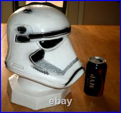 Star Wars STORMTROOPER 3-D HELMET, 11.5 TALL, PLASTER COIN BANK, HANDMADE