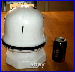 Star Wars STORMTROOPER 3-D HELMET, 11.5 TALL, PLASTER COIN BANK, HANDMADE