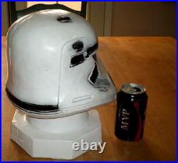 Star Wars STORMTROOPER 3-D HELMET, 11.5 TALL, PLASTER COIN BANK, HANDMADE