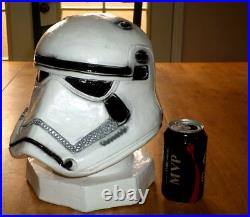 Star Wars STORMTROOPER 3-D HELMET, 11.5 TALL, PLASTER COIN BANK, HANDMADE