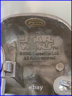 Star Wars Stormtrooper Helmet Large Chrome Metal Belt Buckle @2005 Lucasfilm Ltd