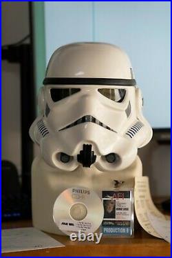 Star Wars Stormtrooper Helmet Signed Rare George Lucas Steven Spielberg M Hamill